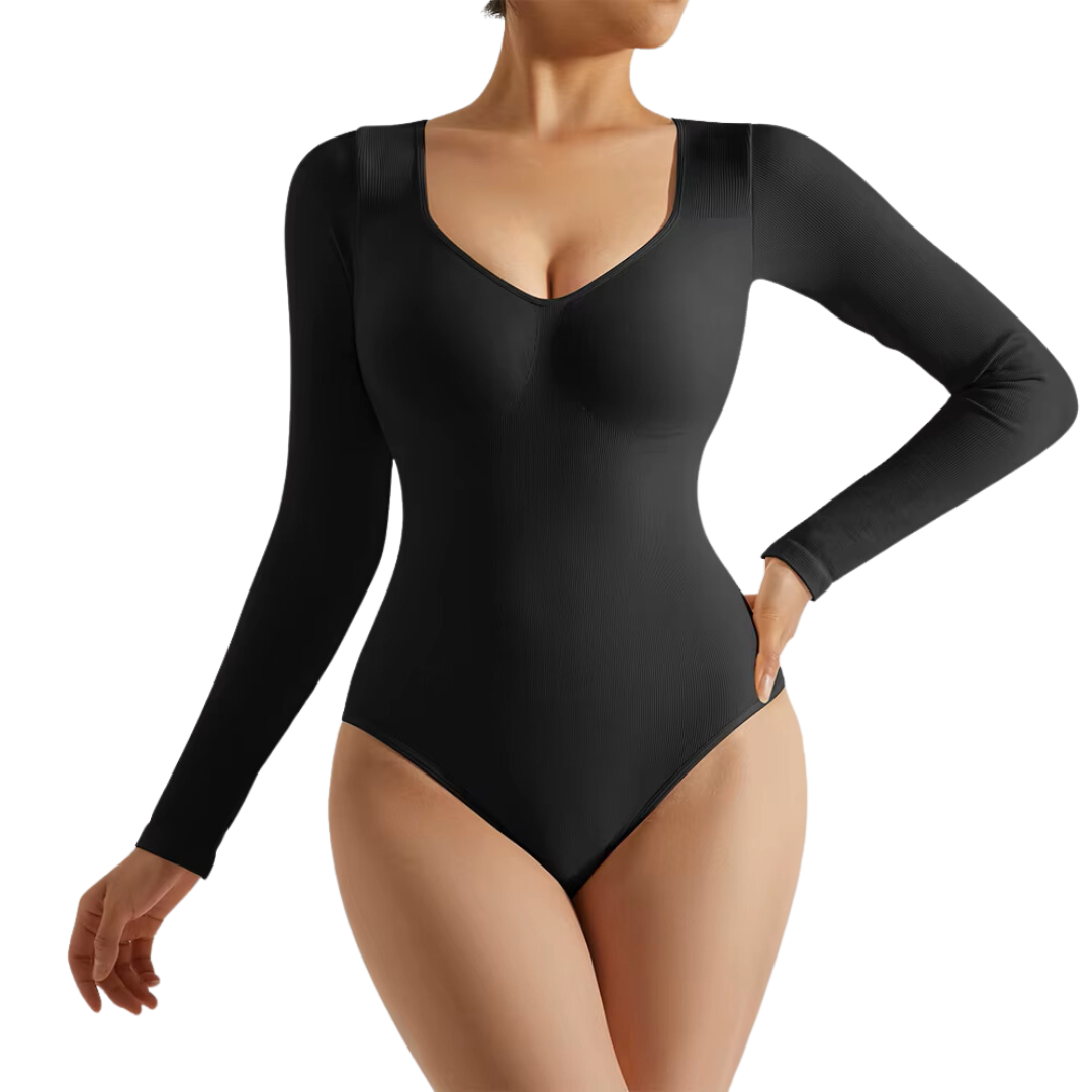 LANA Bodysuit V-Ausschnitt.