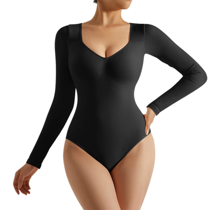 LANA Bodysuit V-Ausschnitt.