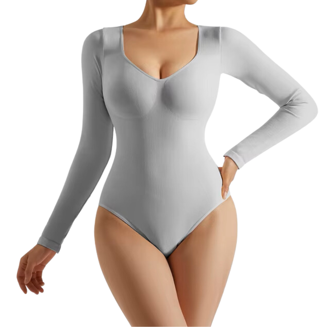 LANA Bodysuit V-Ausschnitt.