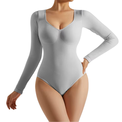 LANA Bodysuit V-Ausschnitt.