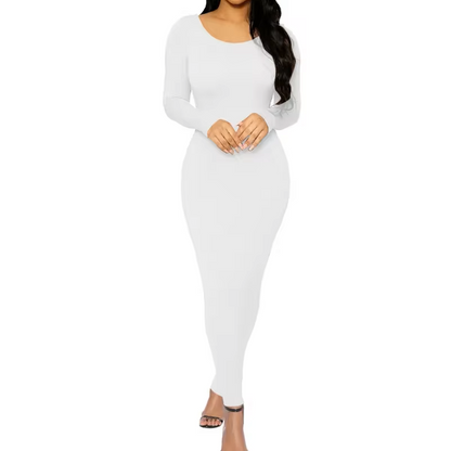 Kim Basic Kleid  mit Ausschnitt